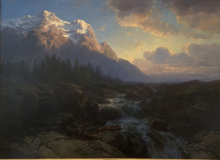 The Rosenlaui Valley with the Wetterhorn, 1856. Creator: Alexandre Calame.