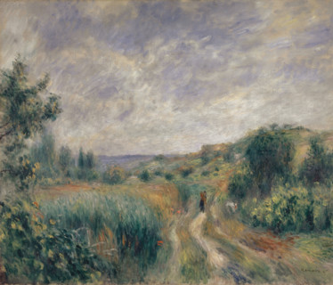 Landscape near Essoyes (Landscape with two Figures on the Grass), 1892. Creator: Pierre-Auguste Renoir.