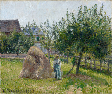 Apple Trees in Eragny, Sunny Morning, 1903. Creator: Camille Pissarro.