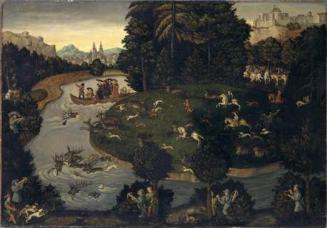 Stag Hunt, (1506), 1600. Creator: Unknown.