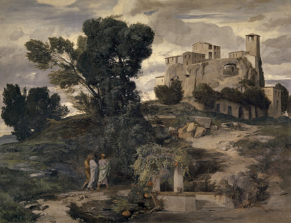On the Way to Emmaus, 1868. Creator: Arnold Bocklin.