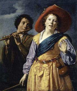 Shepherdess singing with Shepherd, 1630. Creator: Johannes Moreelse.