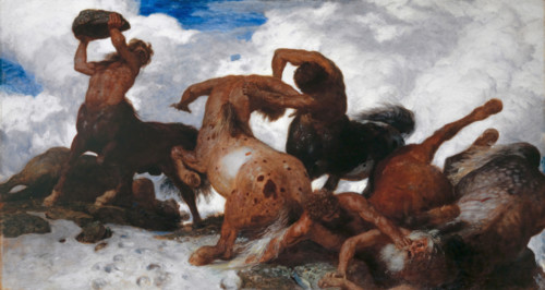 Battle of the Centaurs, 1873. Creator: Arnold Bocklin.