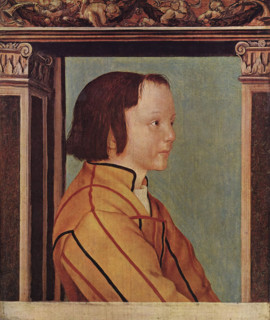 Portrait of a young boy with brown hair, 1516. Creator: Ambrosius Holbein.