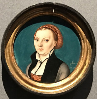 Round Portrait of Katharina von Bora, wife of Martin Luther, 1525. Creator: Lucas Cranach the Elder.