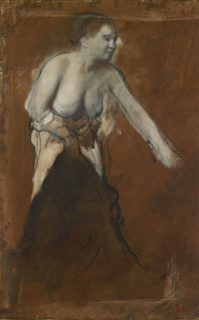 Standing Female Figure with Bared Torso, 1867. Creator: Edgar Degas.