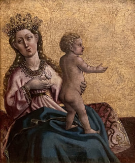 Mary with child, 1430. Creator: Konrad Witz.