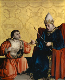 Antipater before Julius Caesar, 1435. Creator: Konrad Witz.