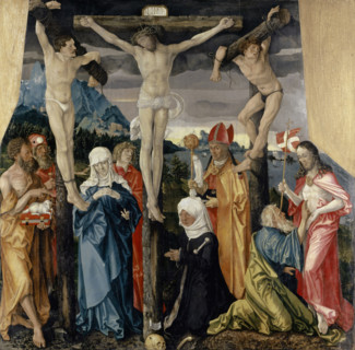 Christ Crucified with the Thieves, Saints, and a Female Donor, 1512. Creator: Hans Baldung.