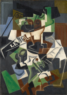 Fruit Bowl, Pipe and Journal, 1917. Creator: Juan Gris.
