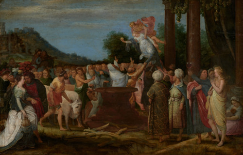 Mercury Abducting the Goddess Contento, 1607. Creator: Adriaen van Stalbemt.
