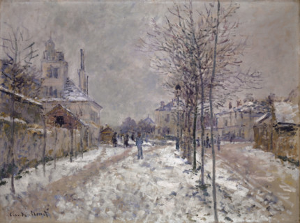 The Snow-Covered Boulevard de Pontoise in Argenteuil, 1875. Creator: Claude Monet.