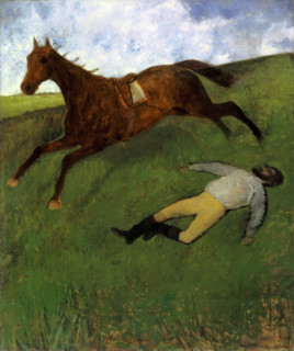The injured jockey, 1897. Creator: Edgar Degas.