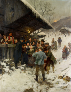 A Christmas Carol in Lucerne, 1887. Creator: Hans Bachmann.