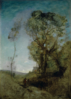 The Italian Villa Behind the Pines, 1855/1865. Creator: Jean-Baptiste-Camille Corot.