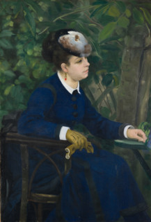 Woman in a Garden (Woman with a Seagull Hat), 1868. Creator: Pierre-Auguste Renoir.