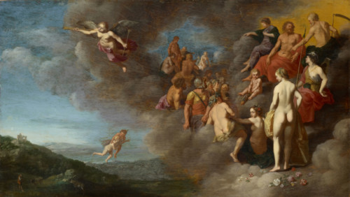 Mercury bringing Psyche to Mount Olympus, 1646. Creator: Cornelis van Poelenburgh.