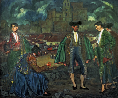 'Bullfighters of Turégano', 1913.  Creator: Ignacio Zuloaga.
