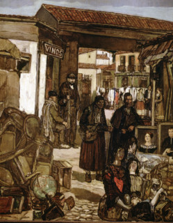 'El Rastro, Madrid', 1922.  Creator: José Gutiérrez Solana.