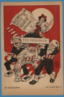 Postcard - Solidaritat Catalana, Barcelona, 1920s.  Creator: Llorenç Brunet Torroll.
