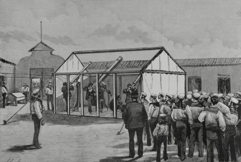 Spanish scientific commission observing the passage of Venus through the solar disk, Cuba, 1882. Creator: Bernardo Rico.
