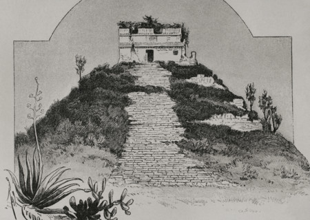 El Castillo, (the Castle), also known as the Temple of Kukulcan,  State of Yucatan, Mexico, 1892.  Creator: Unknown.