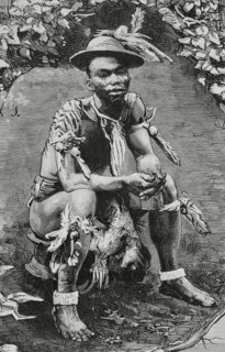 Siova-Biahome, chieftain of Musola (Boloko, South Bioko, Bioko Island), Spanish Guinea, 1883. Creator: Tomás Carlos Capuz.