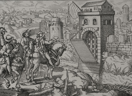 Siege of a town by a feudal army, 1575, (1877).  Creator: Unknown.