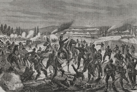 Franco-Prussian War (1870-1871): Battle of Noisseville (31 August 1870), 1870.  Creator: Tomás Carlos Capuz.