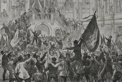 Proclamation of the French Republic in Paris, 1870.  Creator: Ribas.