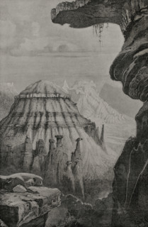 In the bad lands of Little Missouri River, United States, 1892.  Creator: Unknown.