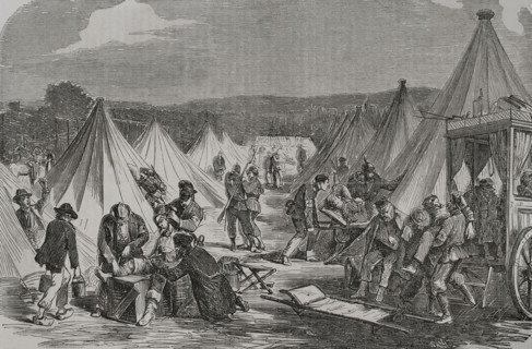 Franco-Prussian War (1870-71): The French camp of Marshal Mac Mahon at Reichshoffen..., 6 Aug 1870. Creator: Unknown.