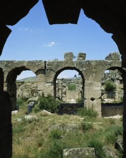 Ruins of the thermal baths of the city, Aphrodisias (Anatolia, Turkey), 2000.  Creator: LTL.