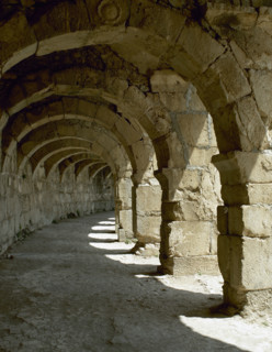 Theatre of Aspendos, Roman period, 170 AD, Asia Minor, Turkey, 2000.  Creator: LTL.