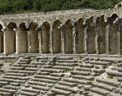 Theatre of Aspendos, Roman period, 170 AD, Asia Minor, Turkey, 2000.  Creator: LTL.