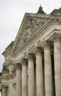 Main façade, Reichstag Building, Berlin, Germany, 2025.  Creator: LTL.