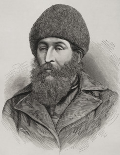 Sher Ali Khan, (1825-1879), Amir of Afghanistan, (1863-1866 y 1868-1879), Barakzai dynasty, 1878. Creator: Arturo Carretero y Sánchez.