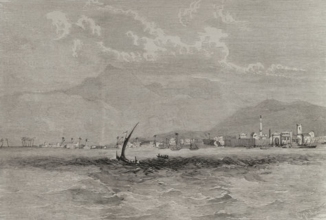 Panoramic view of Larnaca, Cyprus, 1878.  Creator: Tomás Carlos Capuz.