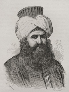 Portrait of Murad Bey Mohammed, (c1750-1801), Egyptian Mamluk chieftain, 1879.  Creator: F Thomas.