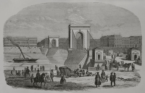 Chain Bridge, Hungary, 1856.  Creator: Unknown.