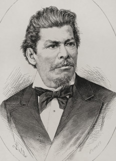 Portrait of Ignacio Manuel Altamirano, (1834-1893), Mexican writer, military and politician, 1878.  Creators: Félix Badillo, Carlos Penoso.