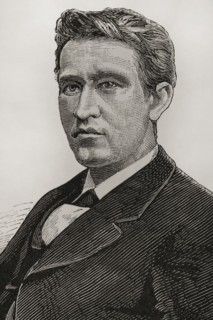 Portrait of Thomas Alva Edison, (1847-1931), American inventor, 1878. Portrait. Creators: Tomás Carlos Capuz, Unknown.