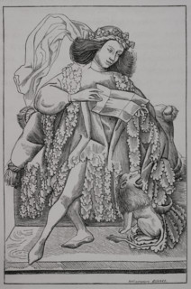 The Knight playing card from a card game, (c1420-1468), 1877. Creator: Unknown.