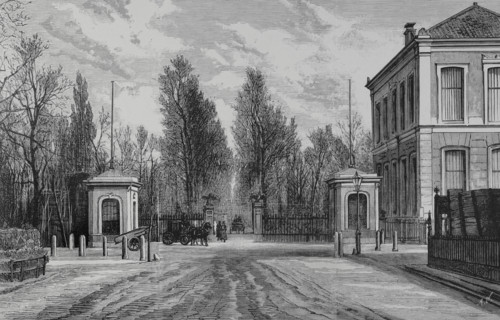 Entrance to the zoo, Amsterdam, Netherlands, 1883. Creator: Unknown.