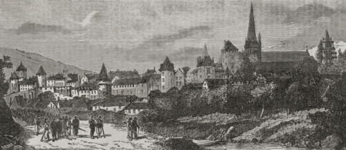 General view of the town, Autun, France, 1870. Creator: Manuel Ricord.