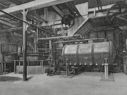 Industrial alcohols factory of Folch, Albiñana y Compañía Barcelona, Catalonia, Spain, 1883. Creator: Unknown.