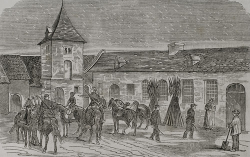 Franco-Prussian War (1870-1871); French Army - General Faidherbe's headquarters at Boisleux, 1870.  Creator: Unknown.