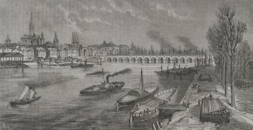 General view of the city, Bordeaux, France, 1870.  Creator: Fernando Miranda.