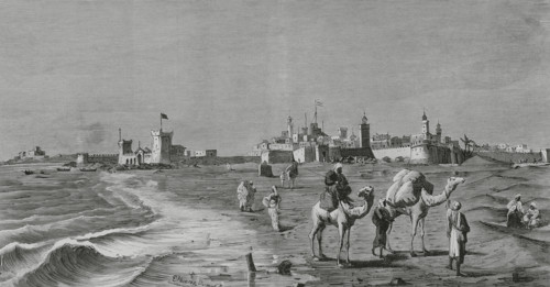 Mogador (now Essaouira), Morocco, 1883. General view.  Creator: Eugenio Alvarez Dumont.