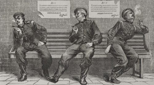 Franco-Prussian War (1870-1871): Prussian army - Bavarian officers smoking during a break, 1870. Creator: Unknown.